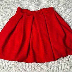 Red skirt with bow detail size medium